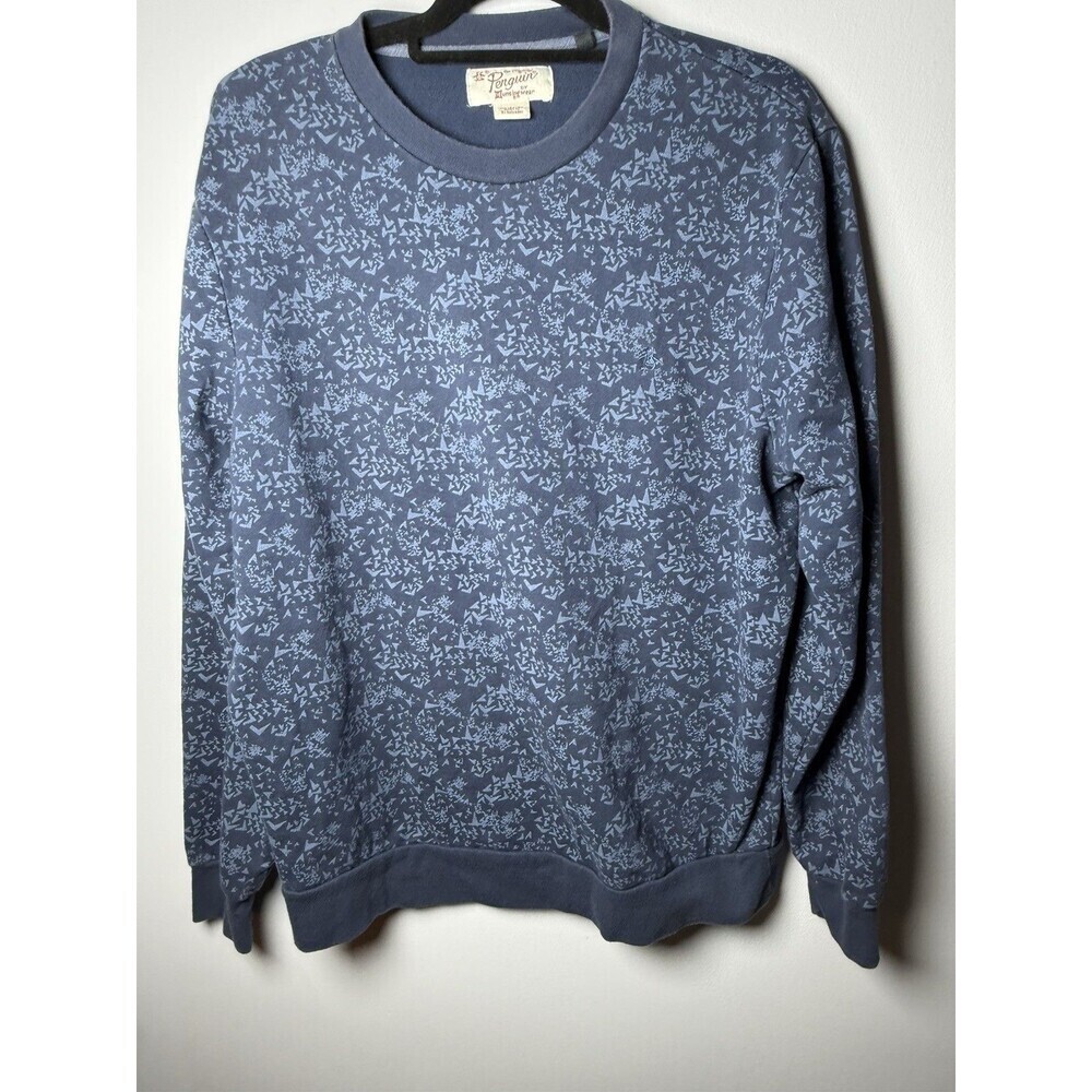 Original Penguin by Munsingwear Blue Sweatshirt Triangular Pattern Mens Size XL